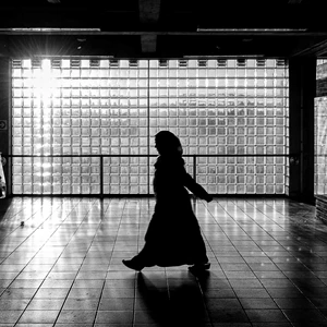 Caminando hacia el metro